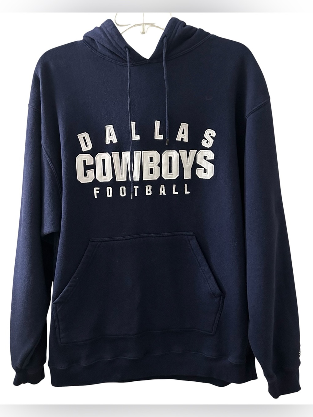 Men’s Y2K Blue Dallas Cowboys Reebok Football Hoodie Pullover Sz Large